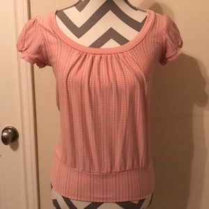 Super cute pink top with open back